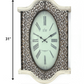 20" Oval Antiqued Bronze Wood and Glass Analog Wall Clock