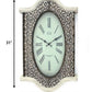 20" Oval Antiqued Bronze Wood and Glass Analog Wall Clock