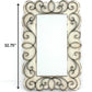 33" White Wood Framed Accent Mirror