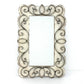 33" White Wood Framed Accent Mirror