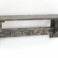 30" Black Distressed Wood Four Hook Wall Mounted Hanging Coat Rack
