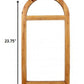 24" Brown Wood Arch Framed Accent Mirror
