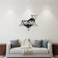 42" X 24" X 6" Black Diamante Wooden - Wall Decor