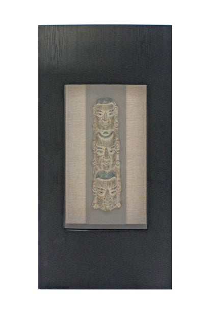 40" X 20" Black Wood Face Framed Art