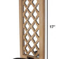 17" Tan Solid Wood Wall Sconce Candle Holder