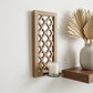 17" Tan Solid Wood Wall Sconce Candle Holder