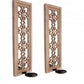 Set of Two Tan Lattice Wall Sconce Candle Holders