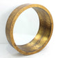 36" Gold Round Solid Wood Framed Accent Mirror