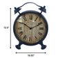 3" Round Blue Glass Analog Wall Clock