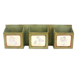 12" X 36" Green Wood Wall Decor