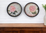 Set Of Two Black Framed Distressed Wall Art