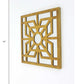 24" Black Abstract Wood Framed Accent Mirror