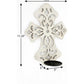 11" White Floral Solid Wood Wall Sconce Candle Holder