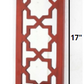 17" X 5" X 6" Red, Wooden Cross - Candle Holder Sconce