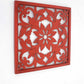 Red Flower Wood Hanging Dimensional Sculpture