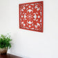 Red Flower Wood Hanging Dimensional Sculpture