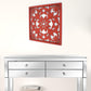 Red Flower Wood Hanging Dimensional Sculpture