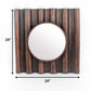 24" Bronze Square Metal Framed Accent Mirror