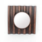 24" Bronze Square Metal Framed Accent Mirror