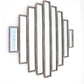 36" X 36" Silver Wood And Mirror Hanging Dimensional Sculpture