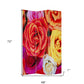 72" Red Canvas Folding Three Panel Screen Room Divider