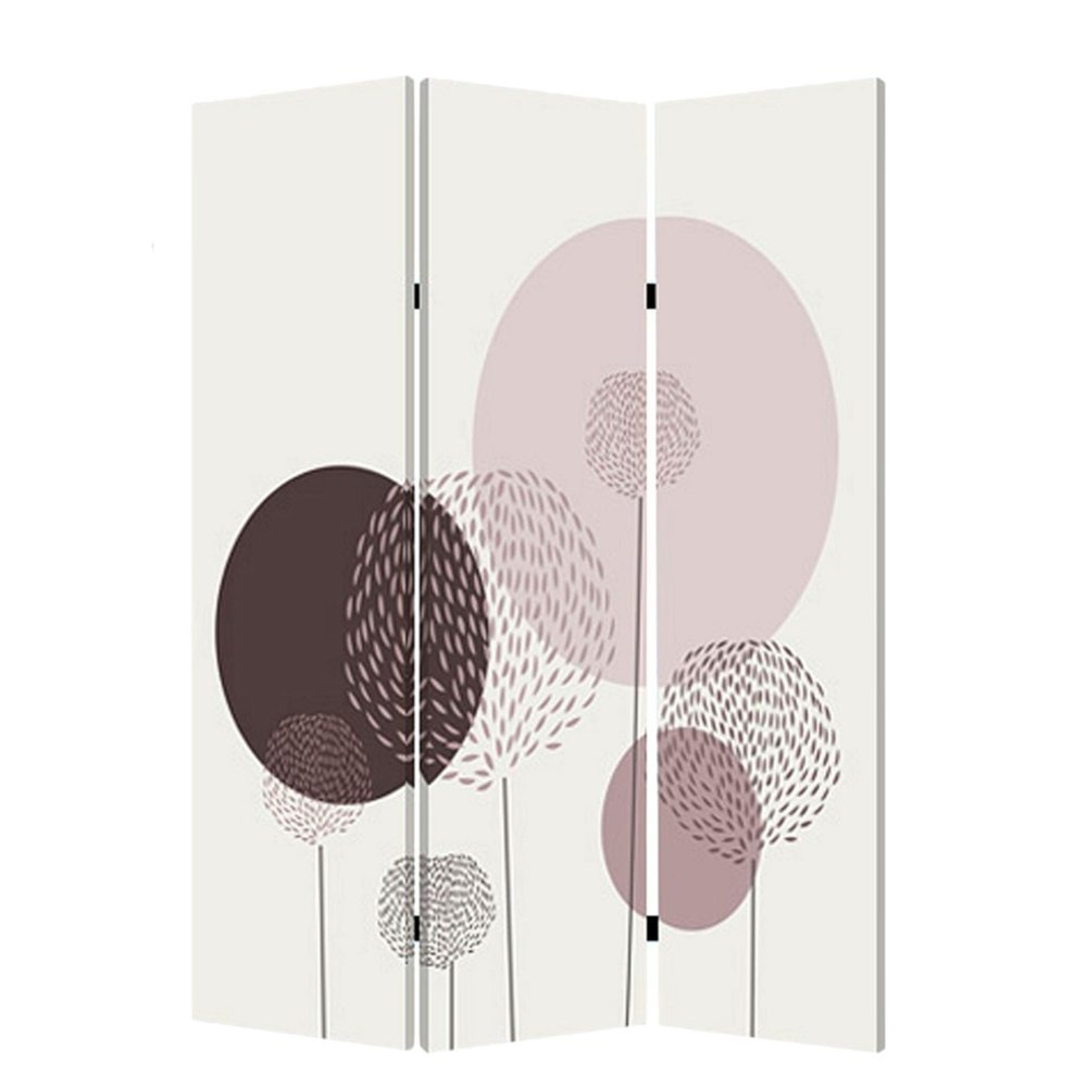 72" Green Canvas Folding Three Panel Screen Room Divider