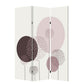 72" Green Canvas Folding Three Panel Screen Room Divider