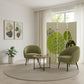 72" Green Canvas Folding Three Panel Screen Room Divider