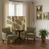 84 X 84 Multi Color Wood Canvas Perpetual Leaf  Screen