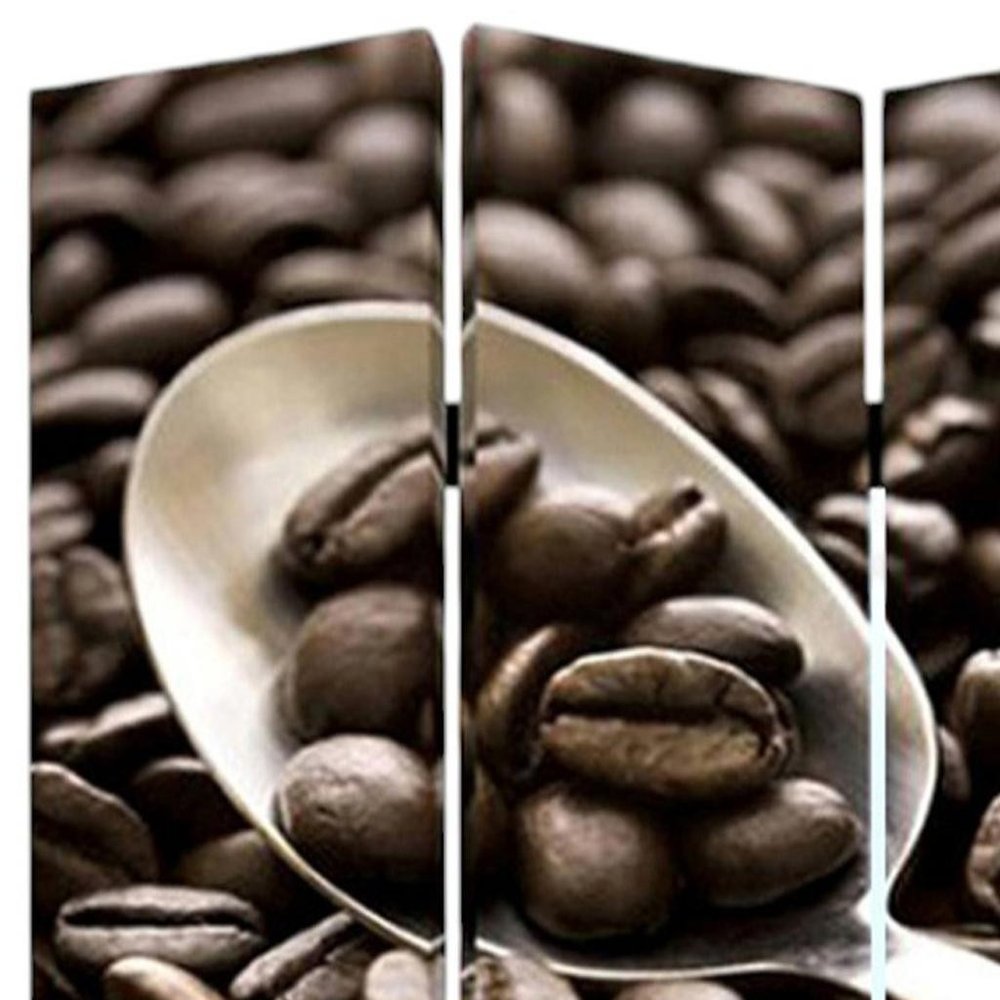 48" X 72" Multi Color Wood Canvas Coffee Time  Screen