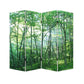 84" X 84" Multi Color Wood Canvas Prolific Forrest  Screen
