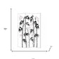72" Black And White Canvas Folding Three Panel Screen Room Divider