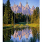 48 X 72 Multi Color Wood Canvas Mountain Peaks  Screen
