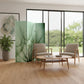 72" Green Canvas Folding Three Panel Screen Room Divider