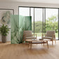 72" Green Canvas Folding Three Panel Screen Room Divider