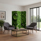 72" Green Canvas Folding Three Panel Screen Room Divider