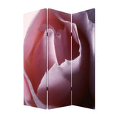 48 X 72 Multi Color Wood Canvas Rose  Screen