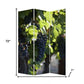 72" Green Canvas Folding Three Panel Screen Room Divider