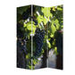 72" Green Canvas Folding Three Panel Screen Room Divider