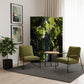 72" Green Canvas Folding Three Panel Screen Room Divider