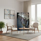 72" Black Canvas Folding Three Panel Screen Room Divider