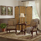72" Brown Iron Folding Three Panel Screen Room Divider