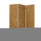 72" Brown Iron Folding Three Panel Screen Room Divider