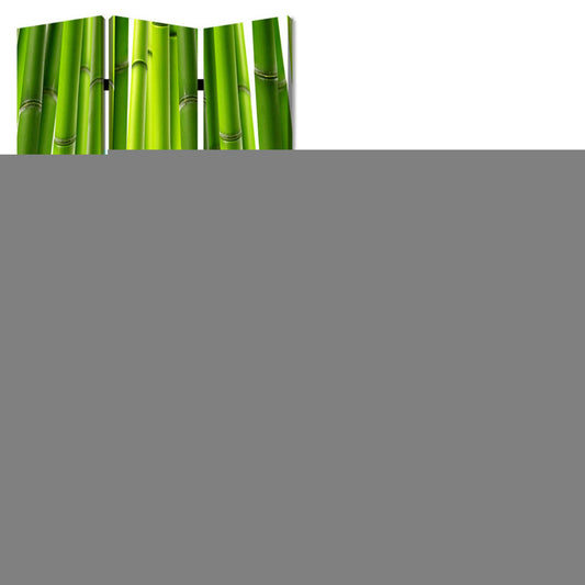 72" Green Canvas Folding Three Panel Screen Room Divider