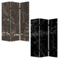 48" X 72" Multi Color Wood Canvas Black Marble  Screen