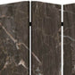 72" Gray Canvas Folding Three Panel Screen Room Divider