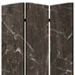 72" Gray Canvas Folding Three Panel Screen Room Divider