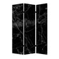 72" Gray Canvas Folding Three Panel Screen Room Divider