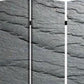 72" Gray Canvas Folding Three Panel Screen Room Divider