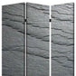 72" Gray Canvas Folding Three Panel Screen Room Divider